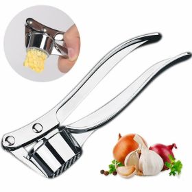 kGarlic Press Crusher Mincer Chopper Peeler Squeeze Cutter Stainless Steel Ginger (default: default)